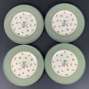 Pfaltzgraff Melamine Garden Watering Can Salad Plates Set of 4 Durable